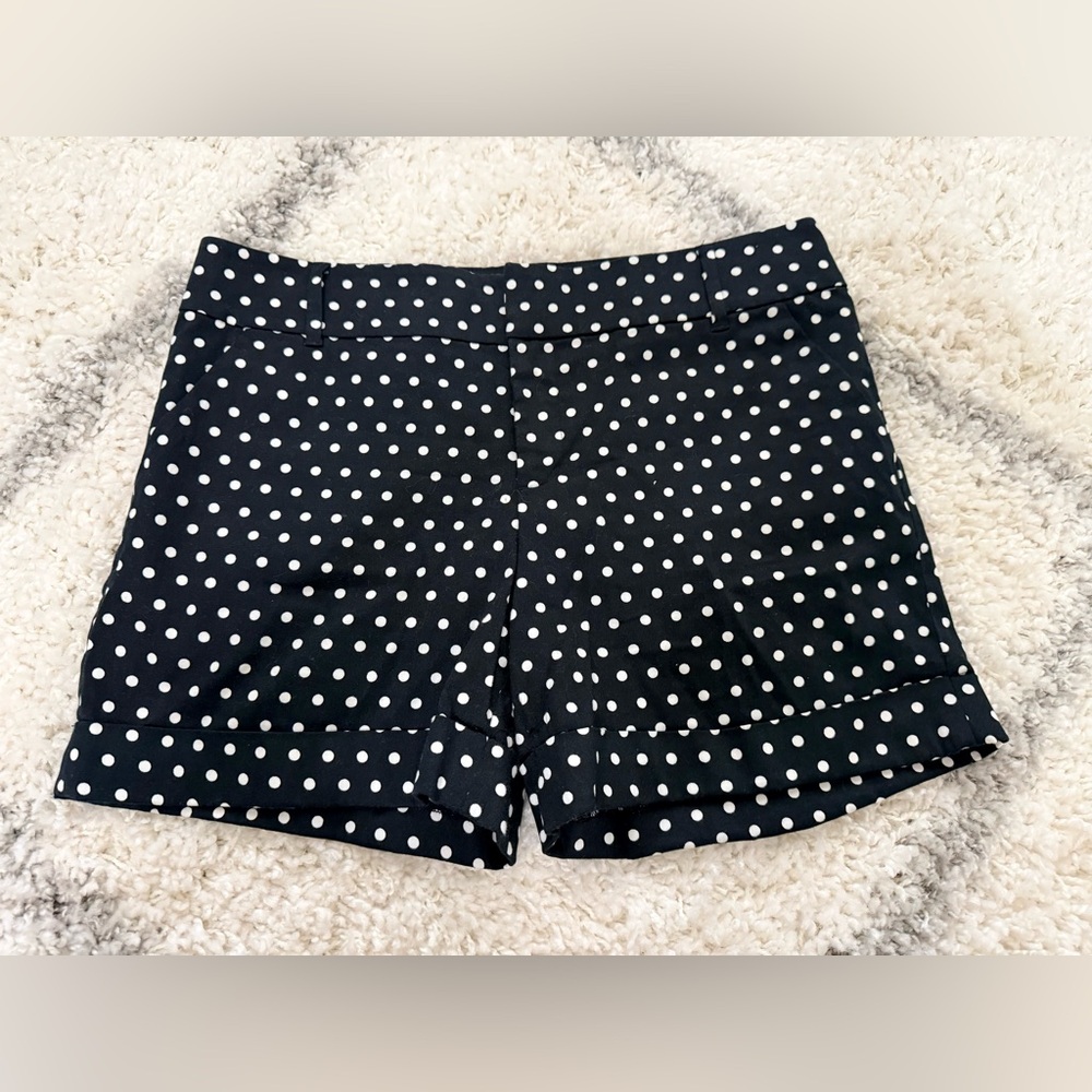 INC International Concepts Black & White Polka Dot Shorts